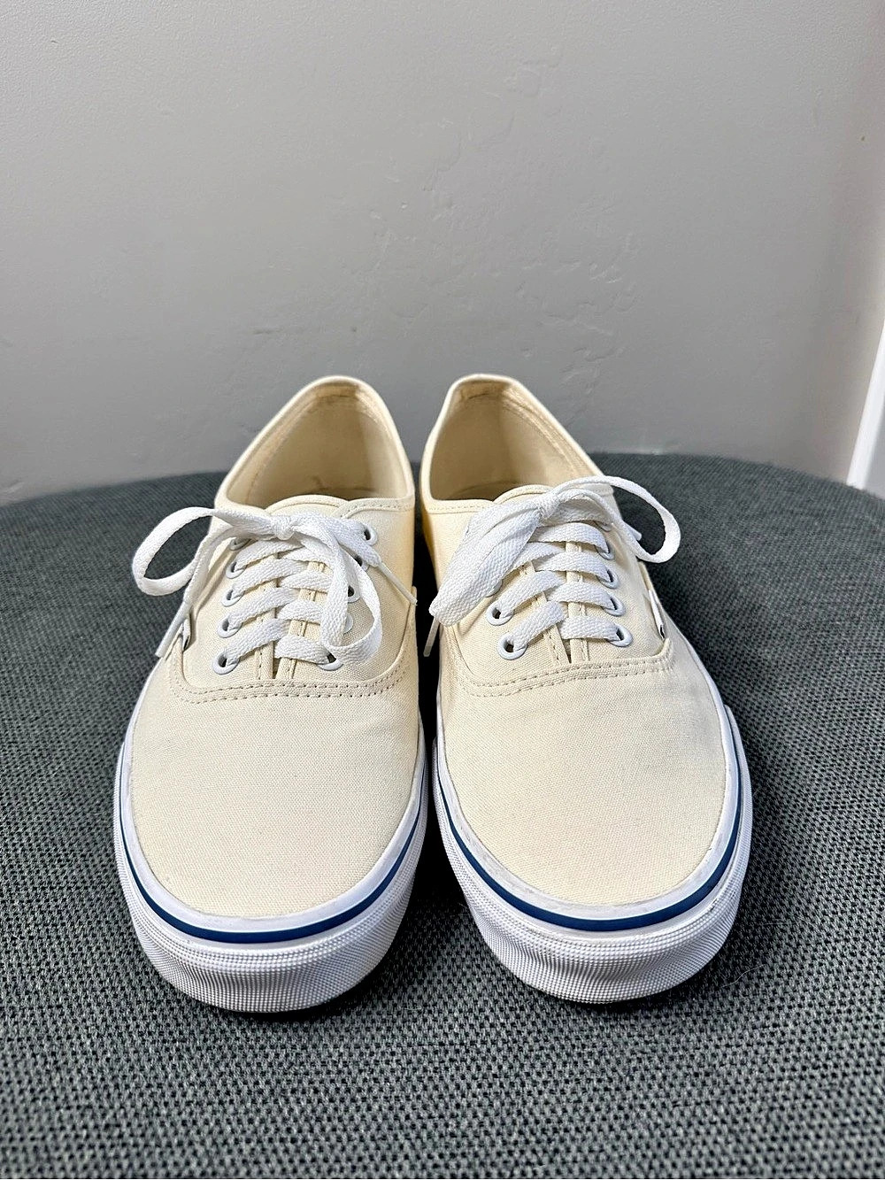 Vans Authentic Cream & White Canvas Sneakers